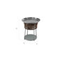 Temper Beistelltisch Glas Graubraun