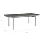 Temper Tisch Eloxal 220 x 100 Tischplatte Keramik