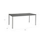Portland Tisch Eloxal 165 x 90 Tischplatte Kunstharz Shade