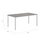 Portland Tisch Aluminium 165 x 90 Tischplatte Kunstharz Shade