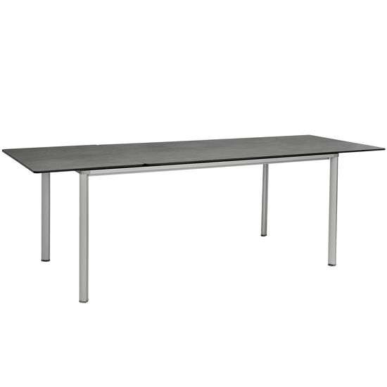 Portland Ausziehtisch Eloxal 165-225 x 90 Tischplatte Kunstharz Shade