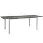 Portland Ausziehtisch Eloxal 165-225 x 90 Tischplatte Kunstharz Shade