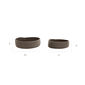 Temper Schalenset Graubraun, 2er-Set