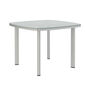 Temper Tisch Eloxal 100 x 100 Tischplatte Glas