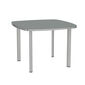 Temper Tisch Eloxal 100 x 100 Tischplatte Glas