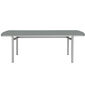 Temper Tisch Eloxal 220 x 100 Tischplatte Glas
