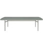 Temper Tisch Eloxal 280 x 100 Tischplatte Glas