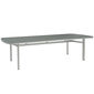 Temper Tisch Eloxal 280 x 100 Tischplatte Glas