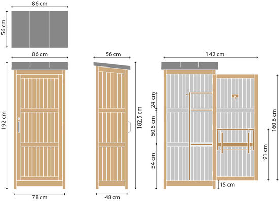 Geräteschrank Teak
