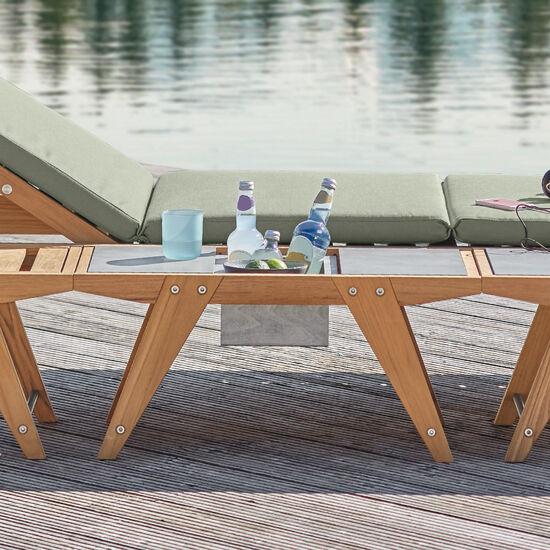 Doppia Beistelltisch Kunstharz mit Einsatz