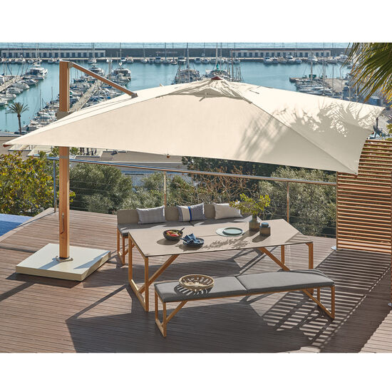 Positano Sommerdach 3,50 x 3,50 m quadratisch, Elfenbein