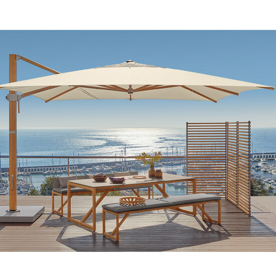 Positano Sommerdach 3,50 x 3,50 m quadratisch, Elfenbein