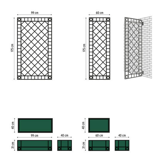 Orangerie Wandhalterung, 2er-Set
