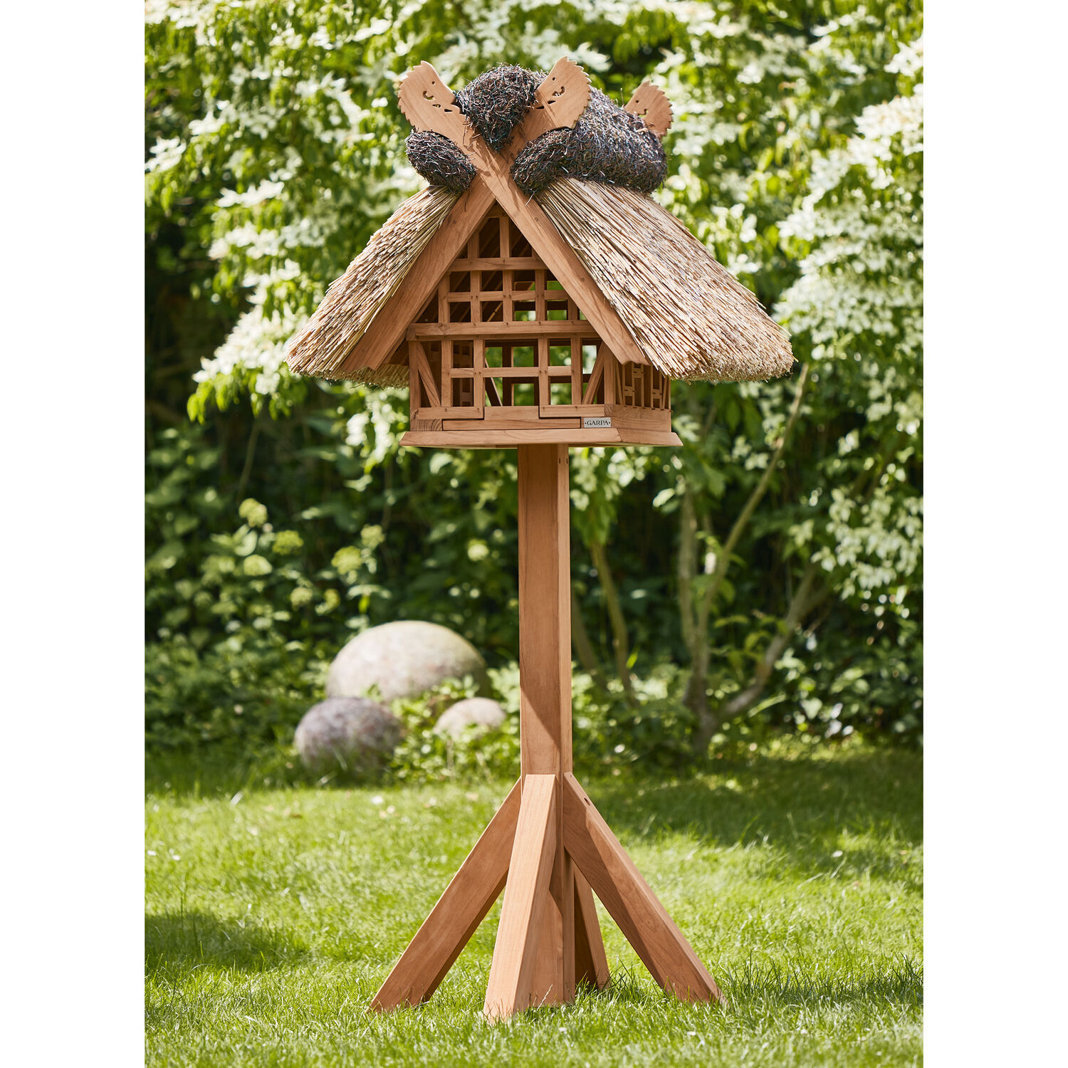 Vogelhaus Reet Teak & mehr Garpa