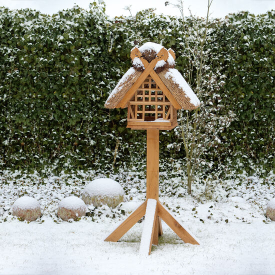 Vogelhaus Reet Teak