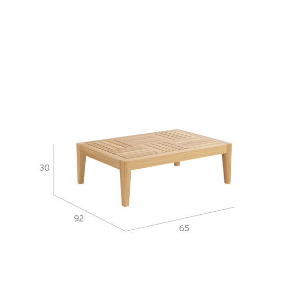 Valencia Lounge Couchtisch mit Teakplatte
