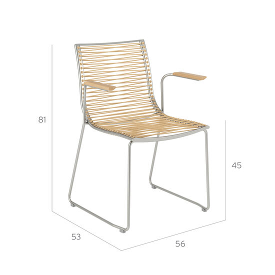 Pan Armlehnstuhl Braun