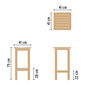 Teak Barhocker