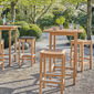 Teak Barhocker