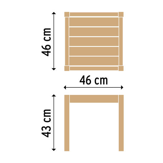 Prado Beistelltisch 46 x 46