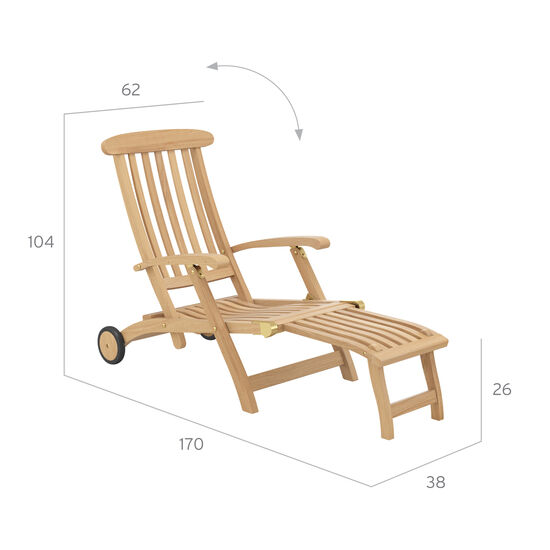 Royal Princess Deck Chair mit Rädern