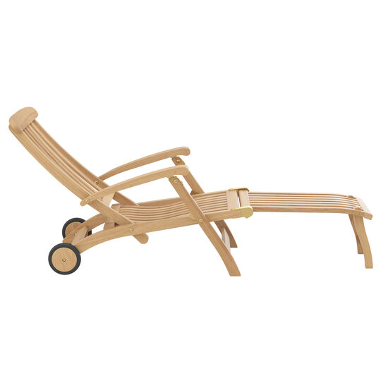 Royal Princess Deck Chair mit Rädern und verlängerter Fußstütze