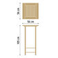 Ovation Stehtisch 56 x 56 Edelstahl, Teak