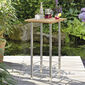 Ovation Stehtisch 56 x 56 Edelstahl, Teak