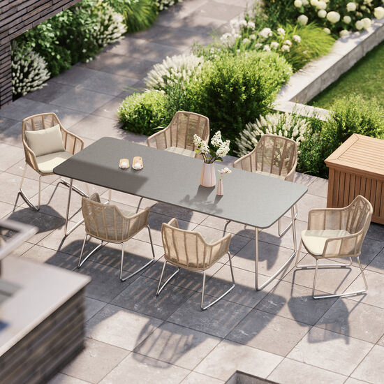 Amari Tisch 180 x 90 Tischplatte Kunstharz Shade