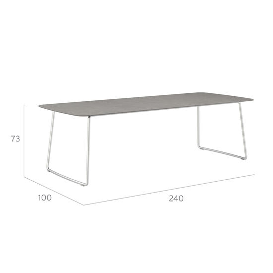 Amari Tisch 240 x 100 Tischplatte Kunstharz Shade