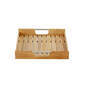 Teak Tablett für Butler's Tray Edelstahl