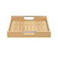 Teak Tablett für Butler's Tray Edelstahl