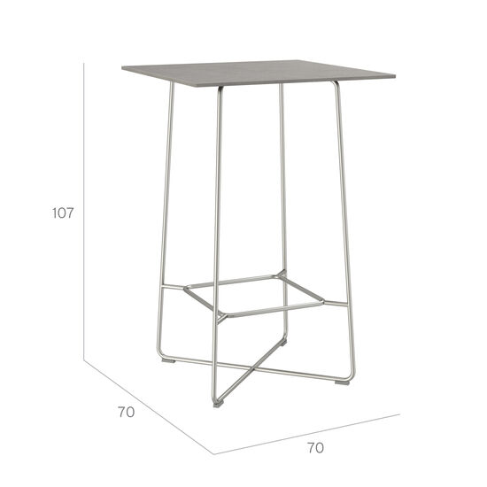 Bartisch 70 x 70 Tischplatte Kunstharz Shade