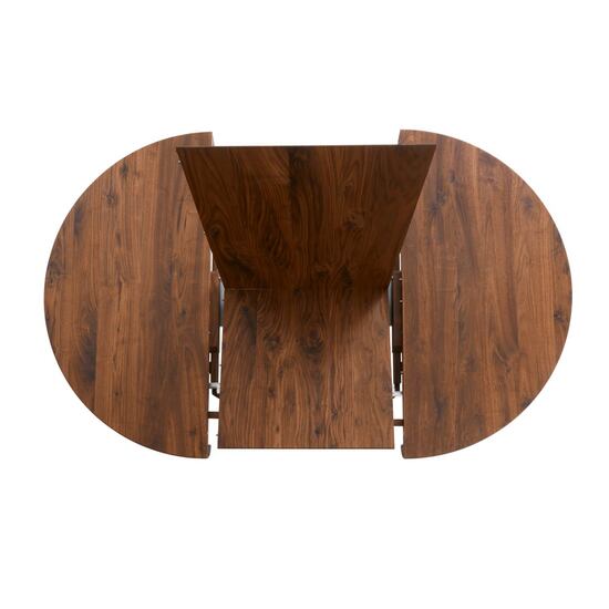 Tavo Massivholztisch rund Nussbaum, ausziehbar