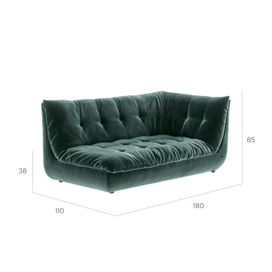 Sandvig Sofa 180 Armlehne links Aquamarin