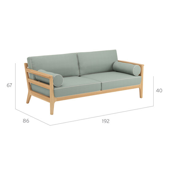 Newhaven Sofa inkl. Auflagen Dessin "Mineral/Keder Linum"