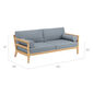 Newhaven Sofa inkl. Auflagen Dessin "Indigo/Keder Linum"