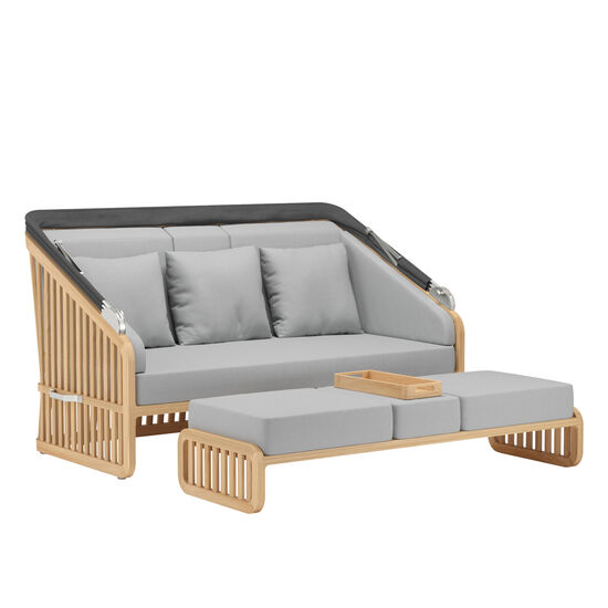 Gartenmöbel-Auflagen-Strandkörbe-Rückenkissen-Loungemöbel-Teakholz-Gewebe-Leinen-Edelstahl