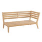 Gartenmöbel-Loungemöbel-Sofas-Auflagen-Element mit Armlehne-Element Links-Rückenwand-Teakholz