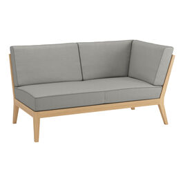 Valencia Lounge Chaiselongue links inkl. Auflagen Dessin "Stone/Keder Taupe"