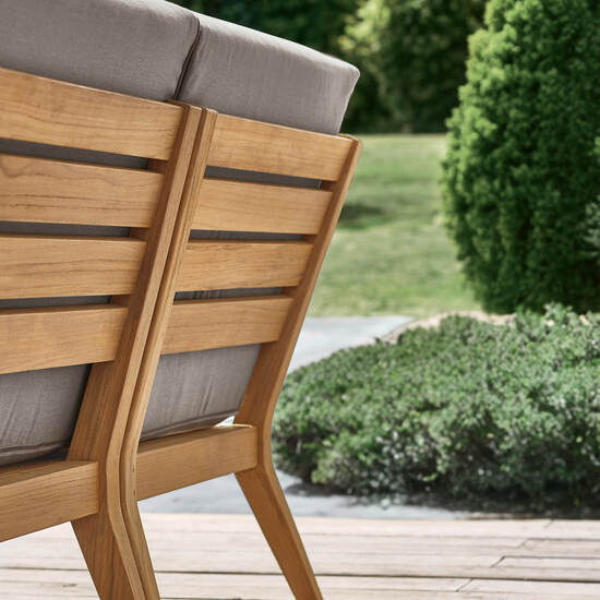 Valencia Lounge Chaiselongue links inkl. Auflagen Dessin "Stone/Keder Taupe"