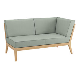 Valencia Lounge Chaiselongue links inkl. Auflagen Dessin "Mineral/Keder Taupe"