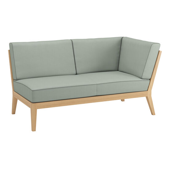 Valencia Lounge Chaiselongue links inkl. Auflagen Dessin "Mineral/Keder Taupe"