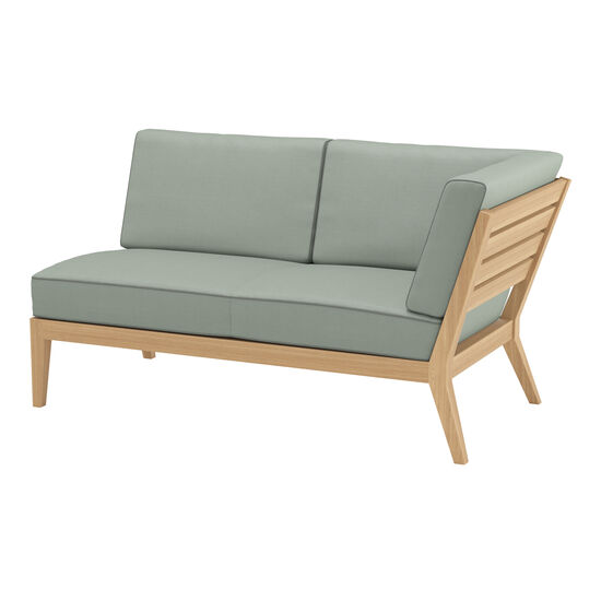 Valencia Lounge Chaiselongue links inkl. Auflagen Dessin "Mineral/Keder Taupe"