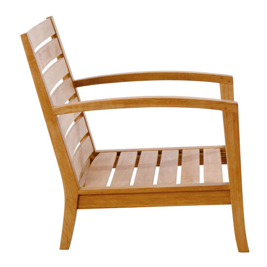 Gartenmöbel-Loungemöbel-Gartenstuhl-Auflagen-Einsitzerelement-Element mit Armlehne-Rückenwand-Teakholz