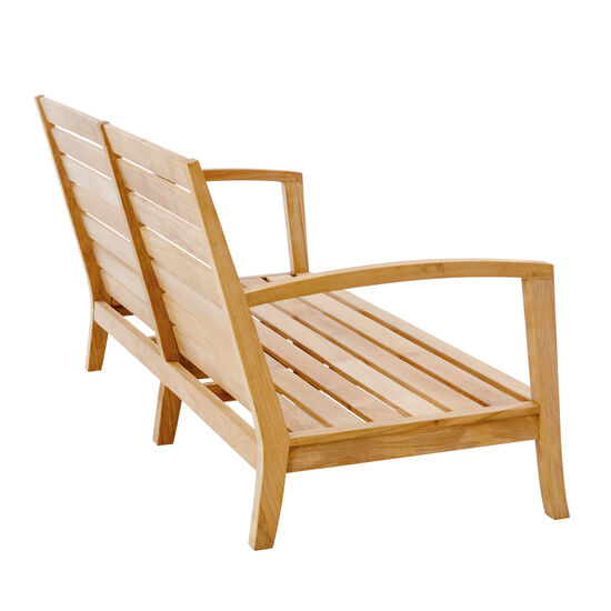 Gartenmöbel-Loungemöbel-Gartenstuhl-Auflagen-Dreisitzer-Element mit Armlehne-Rückenwand-Teakholz