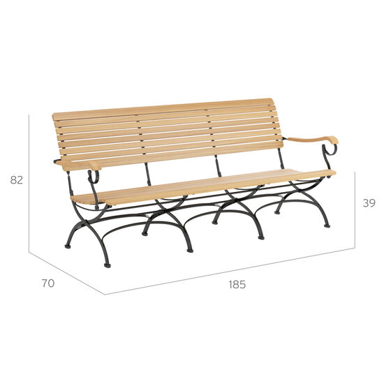 loungemoebel-garten-teakholz-stahl-klappbar-fontenay-teak-bank-180cm-frontansicht-bemassung