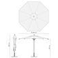 Umbria Sonnenschirm Set 3,50 m