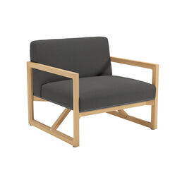 Trey Lounge Sessel inkl. Auflage Dessin "Anthrazit"