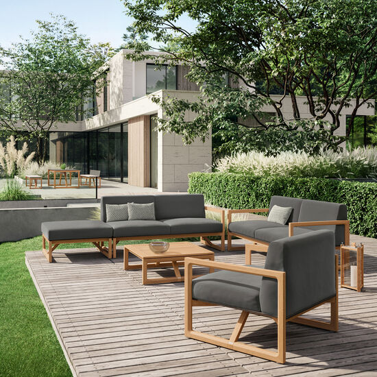 Trey Lounge Sofa inkl. Auflage Dessin "Anthrazit"